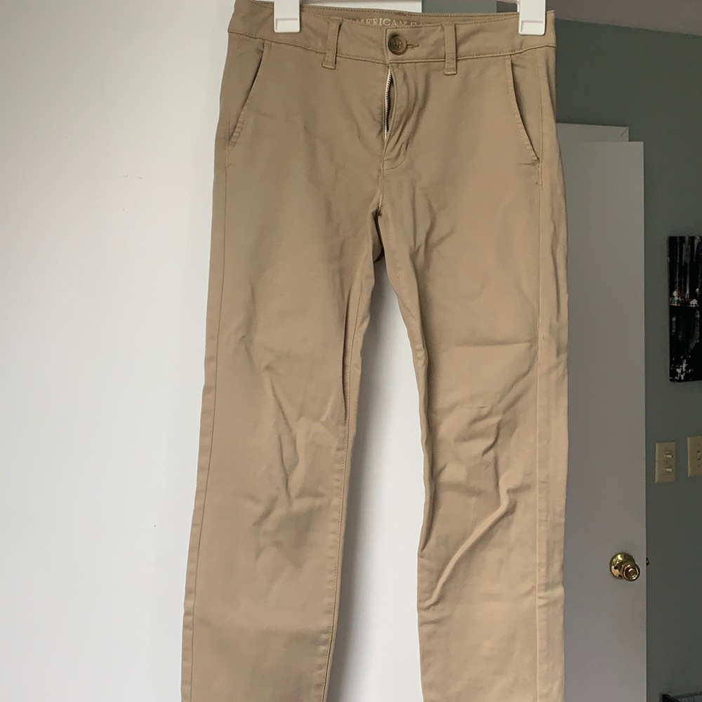 Khaki colored pants from American Eagle